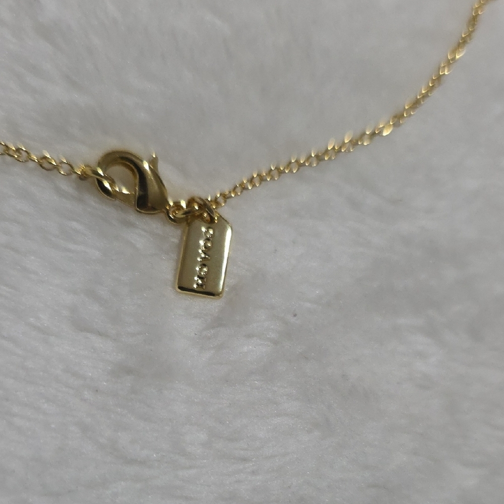 Coach Gold Necklace with Pink‎ Ladybug Charm - Picture 7 of 12